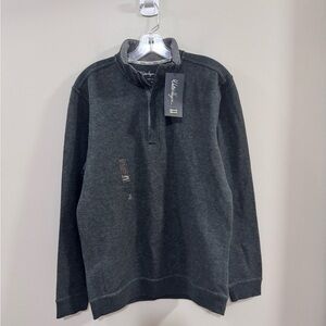 NWT Men's  Walter Hagen Gray Quarter-Zip Golf Pullover. Size S